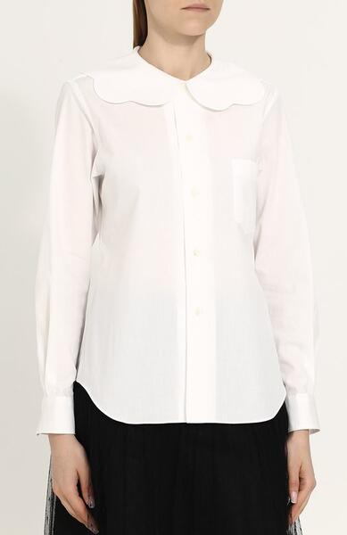 Однотонная хлопковая блуза свободного кроя Comme des Garcons GIRL 3523652