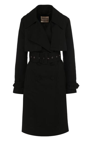 Однотонное пальто с поясом и погонами Roberto Cavalli 3478110