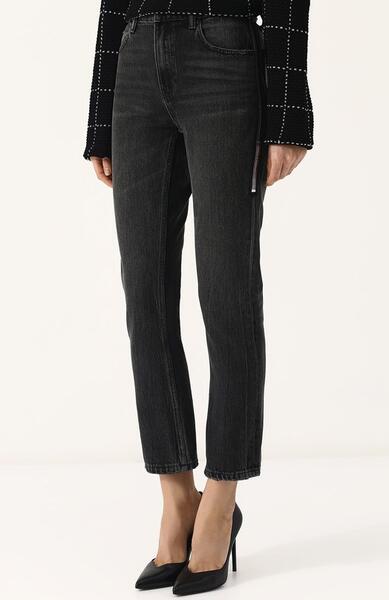 Укороченные джинсы прямого кроя с потертостями Denim X Alexander Wang 3286856