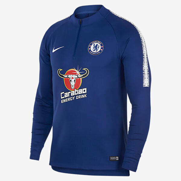 Мужская игровая футболка с длинным рукавом Chelsea FC Dri-FIT Squad Drill Nike 888413332136