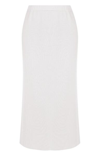 Однотонная юбка-миди из смеси шелка и кашемира TSE 3050550