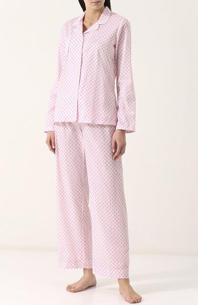 Хлопковая пижама с принтом DEREK ROSE 3048142