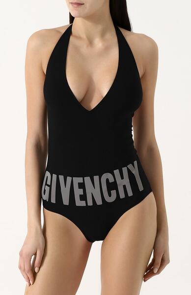 Слитный купальник с открытой спиной и логотипом бренда Givenchy 3012000