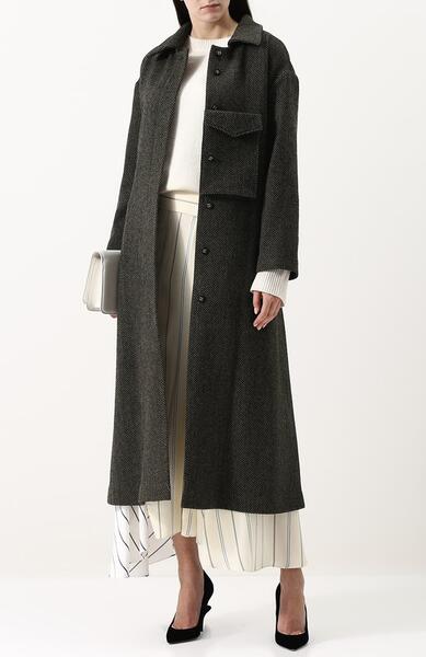Шерстяное пальто с поясом и капюшоном WALK OF SHAME 3003250