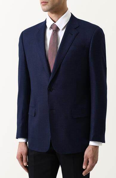 Однобортный шерстяной пиджак Giorgio Armani 2994654