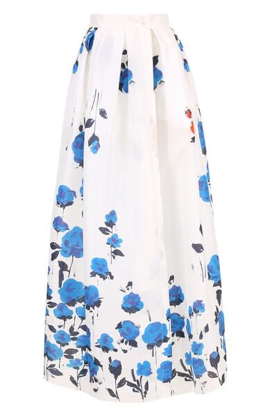 Шелковая юбка-макси с цветочным принтом SARA ROKA 2851937