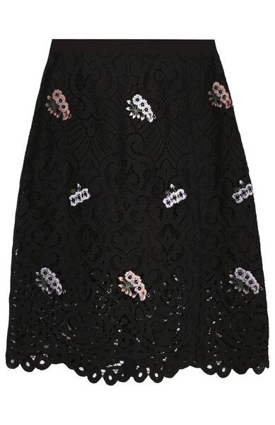 Кружевная мини-юбка с цветочной вышивкой MARKUS LUPFER 2730363