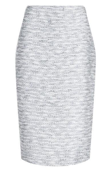 Твидовая юбка-карандаш с разрезом St. John 2721561