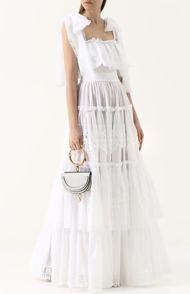 Многоярусное кружевное платье-макси Dolce&Gabbana 2727602