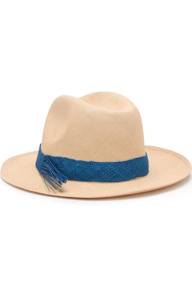 Соломенная шляпа с плетеной лентой Artesano 2716516