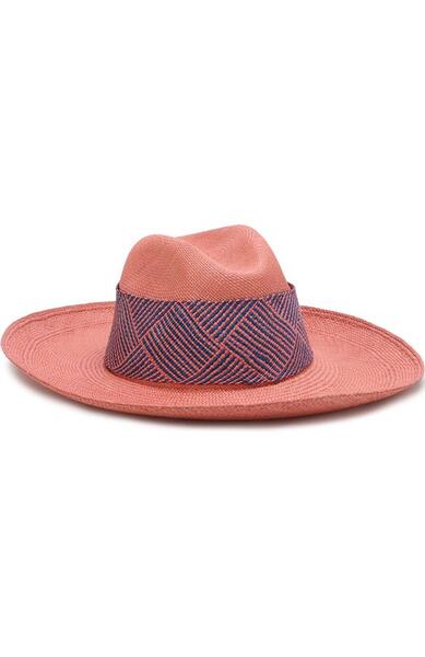 Соломенная шляпа с плетеной лентой Artesano 2716524