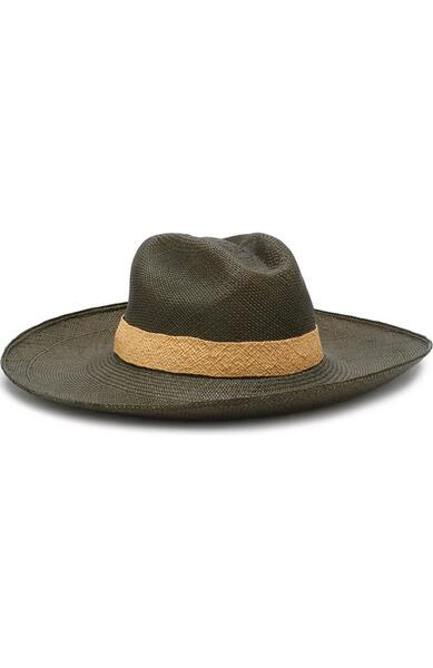 Соломенная шляпа с плетеной лентой Artesano 2716520