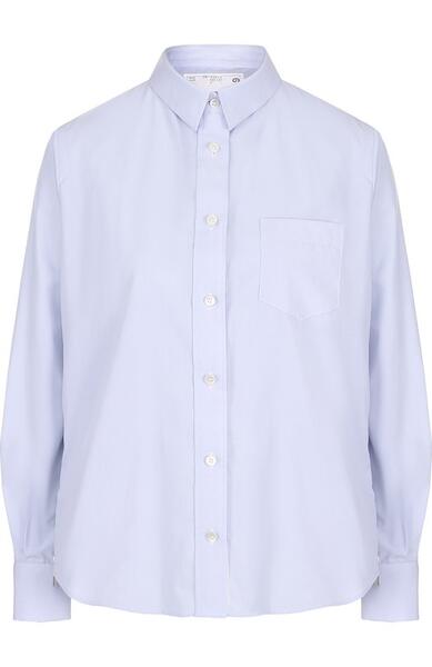 Однотонная хлопковая блуза свободного кроя SACAI 2701065