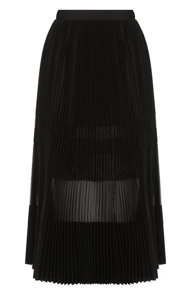 Полупрозрачная плиссированная юбка-миди SACAI 2701570