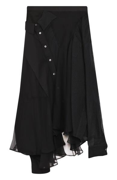 Полупрозрачная юбка-миди асимметричного кроя SACAI 2702138