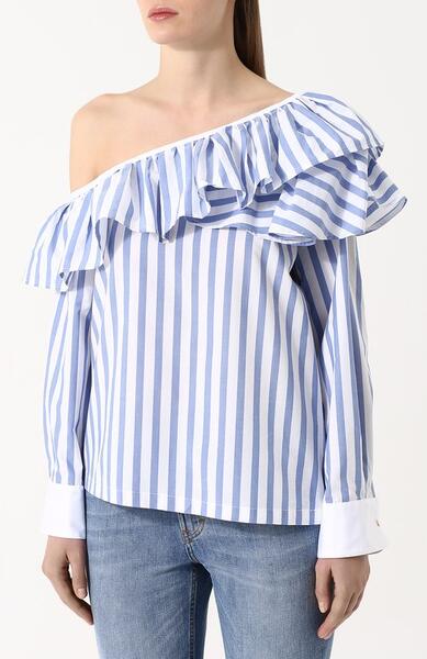 Блуза в полоску с открытым плечом Clu 2701843