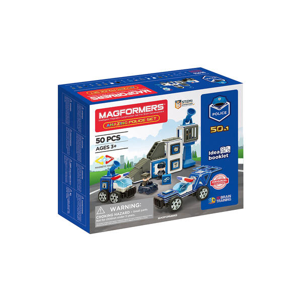 Магнитный конструктор Amazing Police Set Magformers 10989064