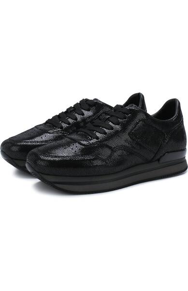 Кожаные кроссовки на шнуровке Hogan 2669803