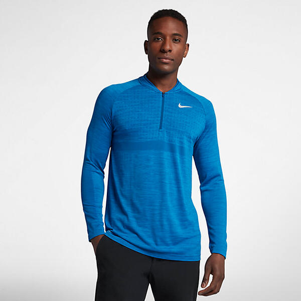 Мужская футболка для гольфа с молнией до середины груди Nike Dri-FIT 