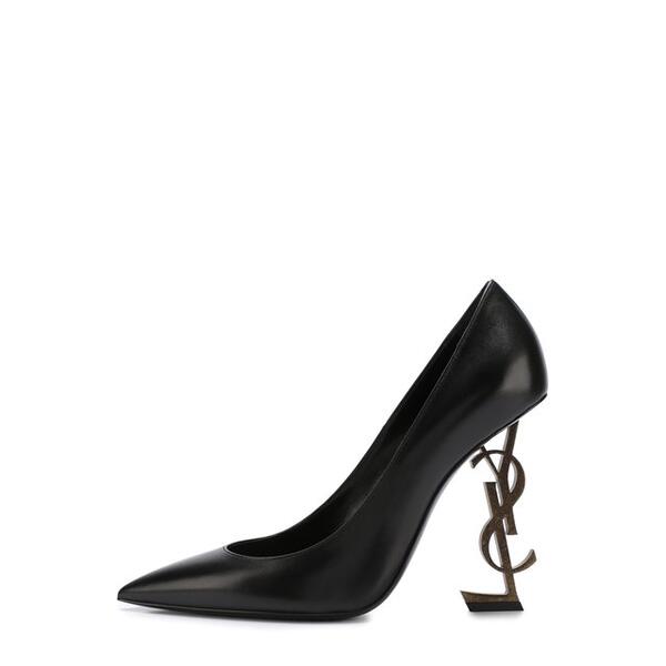 Кожаные туфли Opyum на фигурной шпильке Yves Saint Laurent 2645593