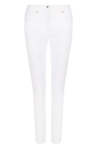 Укороченные однотонные джинсы прямого кроя Versace 2639523