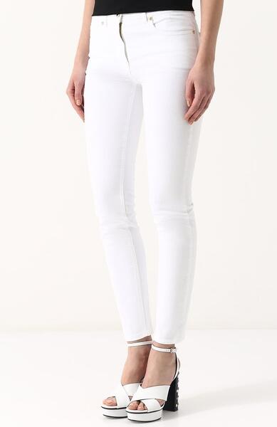 Укороченные однотонные джинсы прямого кроя Versace 2639523