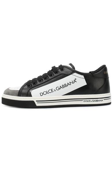 Комбинированные кеды Roma на шнуровке Dolce&Gabbana 2638988