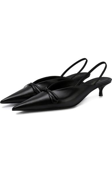 Кожаные туфли Knife на каблуке kitten heel Balenciaga 2626259