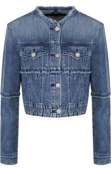 Укороченная джинсовая куртка с потертостями J Brand 2626810