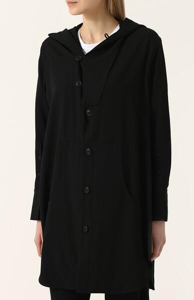 Однотонная шерстяная блуза с капюшоном Y3 2624126