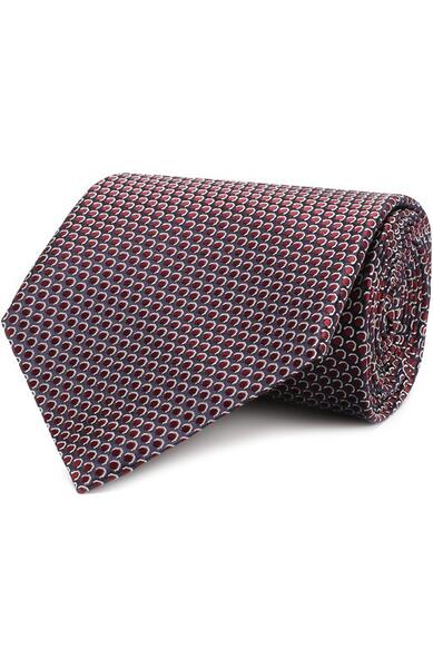 Шелковый галстук с узором Ermenegildo Zegna 2616007