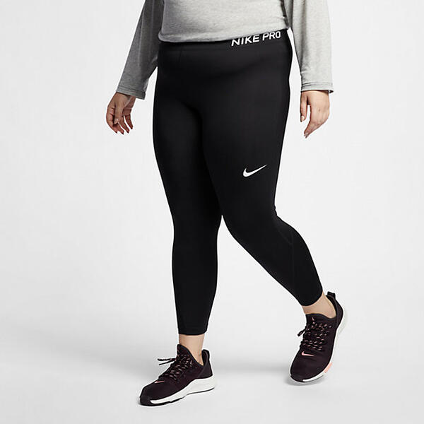 Женские капри со средней посадкой для тренинга Nike Pro (большие размеры) 888411061199
