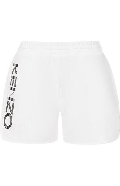 Хлопковые мини-шорты с логотипом бренда Kenzo 2603276
