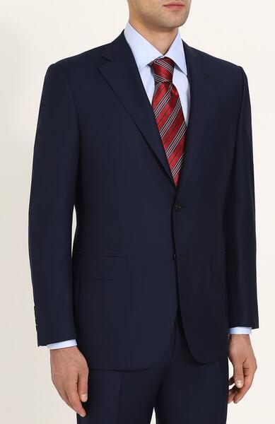Шерстяной костюм с пиджаком на двух пуговицах Canali 2601293