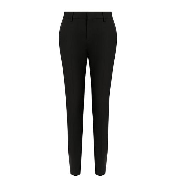 Шерстяные укороченные брюки с карманами Yves Saint Laurent 2608716