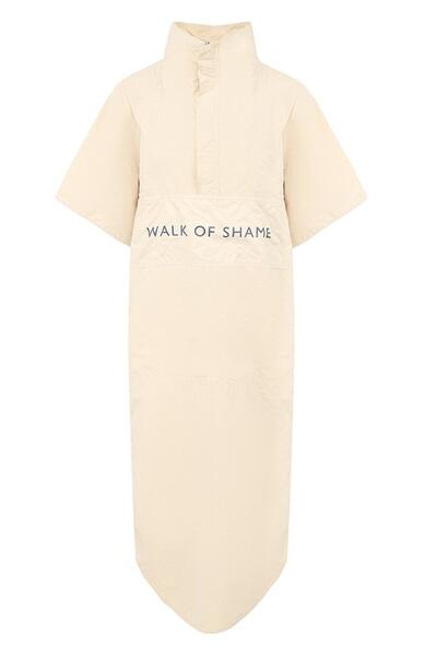 Платье-миди с логотипом бренда с коротким рукавом WALK OF SHAME 2607745