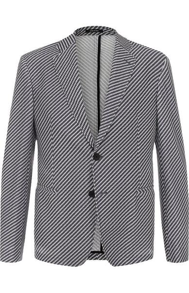 Однобортный пиджак с принтом Giorgio Armani 2598542