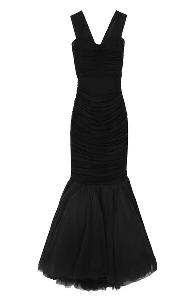 Приталенное платье-макси с драпировкой Dolce&Gabbana 2599344