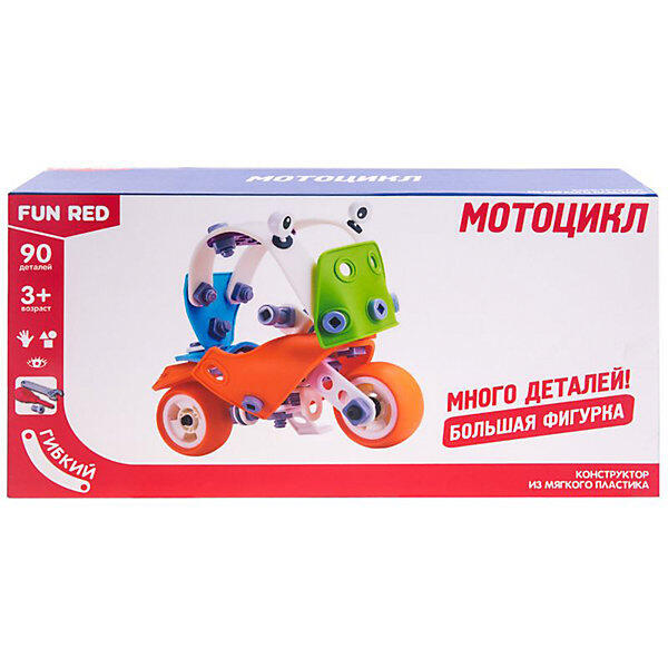 Гибкий конструктор Мотоцикл, 90 деталей Fun Red 10545447