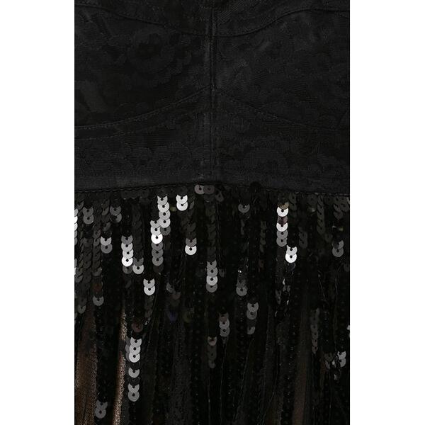 Мини-платье с завышенной талией и пайетками Dolce&Gabbana 2585077
