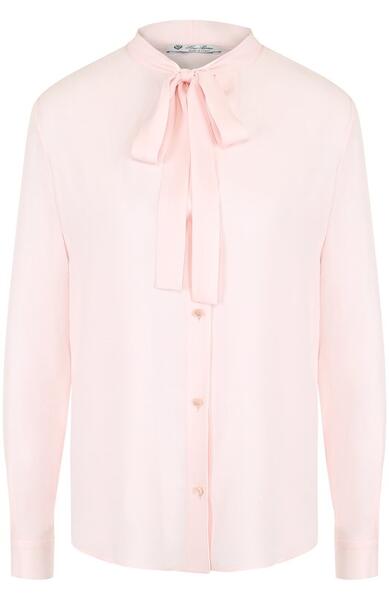 Шелковая блуза с воротником аскот Loro Piana 2583660
