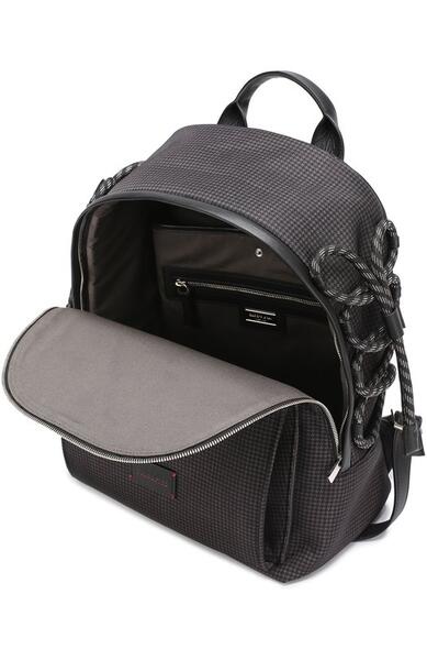 Рюкзак с принтом и отделкой из натуральной кожи Kiton 2077124