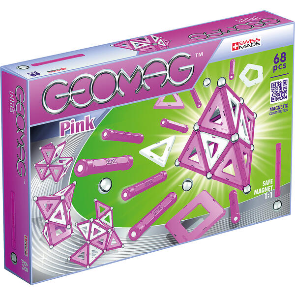 Магнитный конструктор "Pink", 68 деталей Geomag 4870908