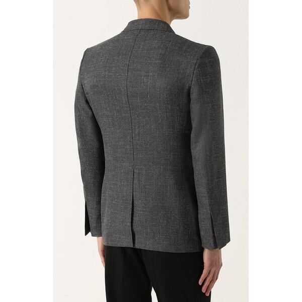 Однобортный пиджак из смеси шерсти и льна с шелком Tom Ford 2569865