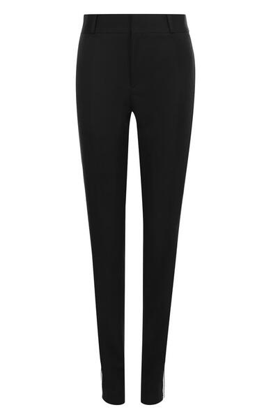 Шерстяные брюки с карманами и контрастными лампасами Yves Saint Laurent 2556054