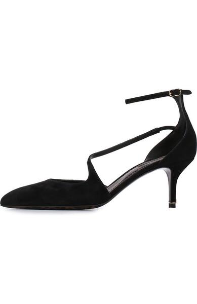 Замшевые туфли Kate на каблуке kitten heel Dolce&Gabbana 2541786