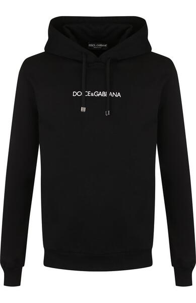 Хлопковое худи с логотипом бренда Dolce&Gabbana 2533989