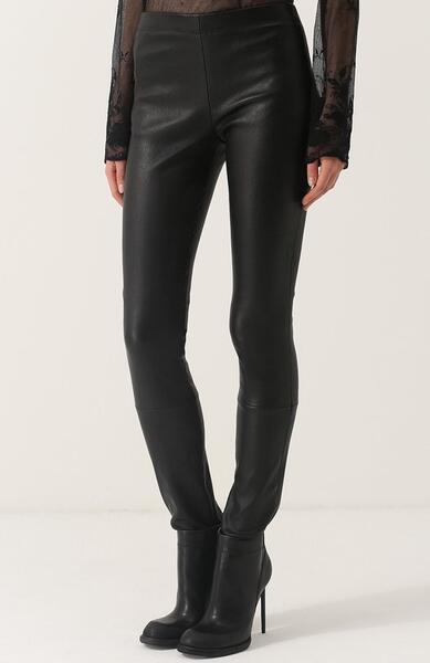 Однотонные кожаные брюки-скинни Haider Ackermann 2519372