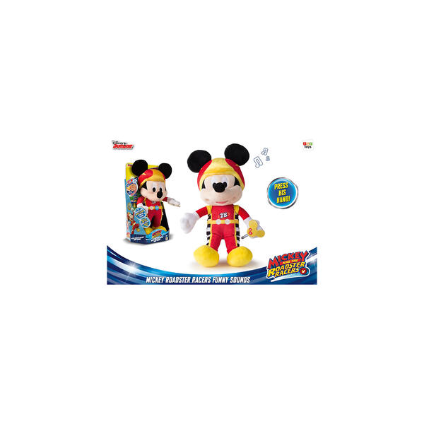 Disney Мягкая игрушка "Микки и весёлые гонки: Микки Маус" (34 см, звук, музыка) IMC Toys 6767023