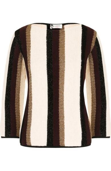 Пуловер с вырезом-лодочка и укороченным рукавом Lanvin 2502176